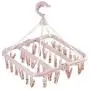 3PC Random Color 32 Clips Drying Rack Sock Holder Portable Windproof Towel Folding Cloth Hanger Rack Clothespin Wardrobe Hangers Decoration