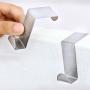 Over The Door Hook Stainless Steel, Beokey Cabinet Clothes Hanger Kitchen Organizer Z Hooks Storage Organizer Rack Holder Tools,Set of 2, (2pcs)