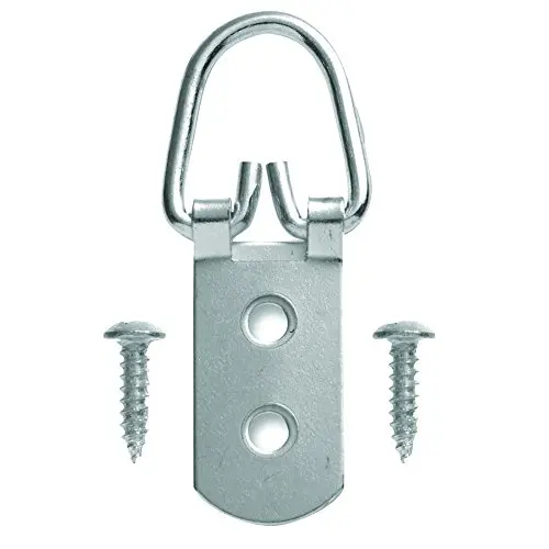 HangZ 10009 2-Hole D-Ring Picture Hanger Set, 75lb