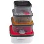 Zoo 4 Pieces Storage Boxes with Different Colors Design Lids Zoo 4 Pieces Storage Boxes with Different Colors Design Lids