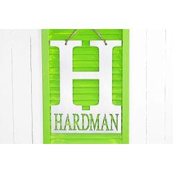 16" Metal Letter Monogram and Name Door Hanger