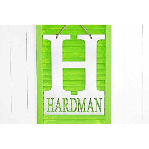 16" Metal Letter Monogram and Name Door Hanger