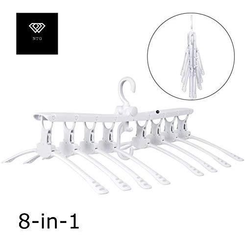 NTG Elements Space Saving Foldable Hangers｜Multifunctional Strong Durable Closet Organizer｜Premium Upgrated Anti Slip Design｜Space Saver Hanger for Clothes｜Perfect Drying Rack