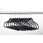 Clothes Black Hangers Velvet Storage Home Reinforced Lightweight Ultrathin Non-Slip Suit Clothes Hanger 200 Pack - Skroutz