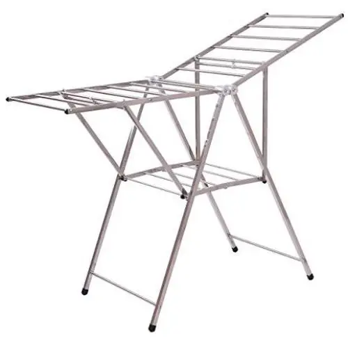 Good concept 58" Folding Clothes Drying Rack Laundry Dry Hanger Heavy Duty Stainless Steel