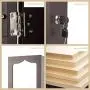 CHARMAID 5 LEDs Jewelry Armoire Wall Mounted/Door Hanging Mirror, Lockable Jewelry Cabinet with Full Length Mirror and 6 Drawers, Large Capacity Jewelry Organizer Storage Boxes for Women Girls (Brown)