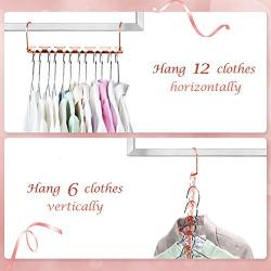 HOUSE DAY Magic Hangers Space Saving Hangers for Clothes Hangers Space Saving Wardrobe Clothing Hanger Oragnizer Closet Space Saver Hangers (12 Pack)