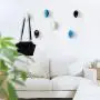 Anjuer Birds Coat Hook Single Towel Hanger Wall Mounted 3 pcs ( White Black Blue)