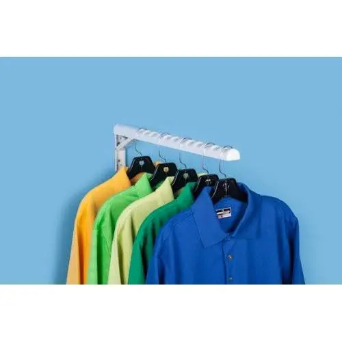 HangerJack Foldable Hanger Storage System for Clothes and Laundry, Closet Organizer, Garage and Ladder Storage, Tool and Extension Cords, and Bike Rack