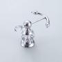 OWOFAN Robe Hooks Towel Hook For Bathroom Kitchen Coat Clothes Hanger wall Mounted Chrome Silver HK-25L