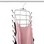 Bloberey Tank Tops Hanger Metal Folding Space Saving Hanger Closet Organizer for Tank Tops,Cami,Bras,Bathing Suits, Belts,Ties（4 Pack）
