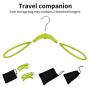 VISMOORE Portable Suit Hanger for Business Travel Luxury Design with Reinforce Rotatable Hanger Wings Free Swivel to Different Shoulder Widths, Space Saving Clothes Hangers (Green, Classic)