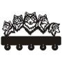 Wildlife Wolf Decorative Wall Hanger Wolf Family Clothes Wall Hooks Coat Rack Keys Holder Organizer Hook