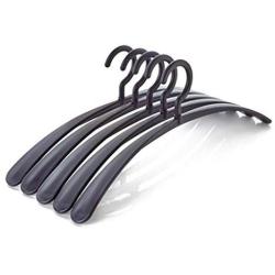 Seamless Curved Anti-Slip Wide Shoulder Thick Adult Plastic Hangers Shirt Hanger Clothes Hanging 20 Pack FANJIANI