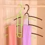 wing1 3 Layers Fish Bone Shaped Plastic Cloth Hanger Hook Clothes Holder Drying Rack Clothing Organizer Space Saver Non Slip Hangers,White