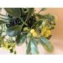 Mistletoe kissing Ball / 5 inches in diameter/Synthetic mistletoe with green and white berries/Birthday decoration/Ceiling hanger/Kissing decor/Seasonal decor/Sweetheart gift