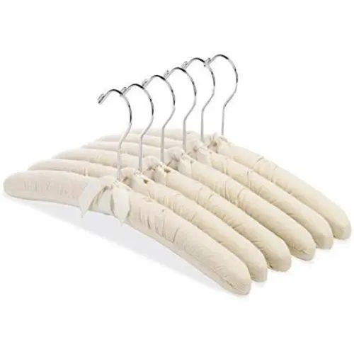 Whitmor Canvas Padded Hangers (Set of 6)