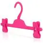 HANGERWORLD 10 Pink Blue White 11inch Kids Plastic Hook Pants Skirt Adjustable Clips Coat Clothes Garment Hangers HANGERWORLD 10 Pink Blue White 11inch Kids Plastic Hook Pants Skirt Adjustable Clips Coat Clothes Garment Hangers
