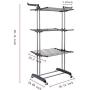 leveraYo Portable Practical Clothes Dryer Rack 3 Tier Folding Clothes Airer Laundry Dryer Rack in/Outdoor Hanger Storage Holder Suitable for a Variety of Clothes Contemporary