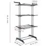 leveraYo Portable Practical Clothes Dryer Rack 3 Tier Folding Clothes Airer Laundry Dryer Rack in/Outdoor Hanger Storage Holder Suitable for a Variety of Clothes Contemporary leveraYo Portable Practical Clothes Dryer Rack 3 Tier Folding Clothes Airer Laundry Dryer Rack in/Outdoor Hanger Storage Holder Suitable for a Variety of Clothes Contemporary