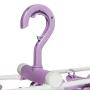 SUOWO Folding Portable Clip Drip Hangers for Baby Clothes Socks Laundry Drying Space Saving Travel Rotatable Plastic 12 Clips (Lilac)