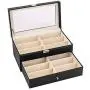 Leather 12 Piece Eyeglasses Storage and Sunglass Glasses Display Drawer Lockable Case Storage Boxes Organizer Black Leather 12 Piece Eyeglasses Storage and Sunglass Glasses Display Drawer Lockable Case Storage Boxes Organizer Black