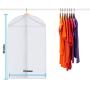 Plixio 40" Clear Plastic Hanging Garment Bags for Clothes Storage - Suits, Dresses & Clothing Bags - (5 Pack)