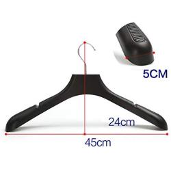 CHAONAO Black Suit Hangers Plastic Non-Slip Wide Shoulder Clothes Hanger for Coats, Jacket, Pants, and Dress Clothes,A,40pcs