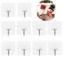 Adheisve Hooks Wall Hangers Without Nails Heavy Duty 15lb(Max) Transparent Seamless Adheisve Hook Reusable 180 Degree Rotating Waterproof and Oilproof,Bathroom Kitchen Hooks-10 Pack