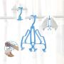 HJYPYJ Magic Hanger,360?? Rotate Magical Hangers,Double Hook Windproof PP Hanger,Space-Saving Organizer Hangers, Not Easily Deformed/Blue / 2 pcs