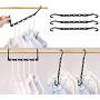 HOUSE DAY Black Magic Hangers Space Saving Clothes Hangers Organizer Smart Closet Space Saver Pack of 16 with Sturdy Plastic for Heavy Clothes (Renewed)