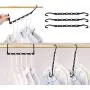 HOUSE DAY Black Magic Hangers Space Saving Clothes Hangers Organizer Smart Closet Space Saver Pack of 16 with Sturdy Plastic for Heavy Clothes (Renewed) HOUSE DAY Black Magic Hangers Space Saving Clothes Hangers Organizer Smart Closet Space Saver Pack of 16 with Sturdy Plastic for Heavy Clothes (Renewed)