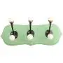 Indianshelf Handmade 2 Artistic Vintage Green Wooden Double Loop Coat Hooks Hangers/Clothes Hooks Door Mount Indianshelf Handmade 2 Artistic Vintage Green Wooden Double Loop Coat Hooks Hangers/Clothes Hooks Door Mount