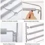 XMZFQ Multi-Layer Pants Hangers Stainless Steel Non-Slip Sponge Padded Clothes Hangers Removable Arms Closet Organizer for Pants Jeans Trousers Scarf