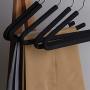 HJYPYJ Magic Hanger,Z-Sponge Non-Slip Multifunctional Hangers,Anti-Shoulder Pants Rack Not Easily Deformed Space Saving Organizer Hanger Strong Bearing Capacity/Black / 5 pcs