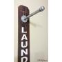 Industrial Pipe Laundry Room Sign Doubles As Clothes Hanger or Drying Rack, 6 inches x 35 inches