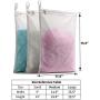 TENRAI Delicates Laundry Bags, 3-Wire Process 3 Times Stronger, Bra Fine Mesh Wash Bag for Underwear, Lingerie, Pantyhose, Socks, Use YKK Zipper, Have Hanger Loops (0 Fluorescent Cloth, 3 Medium, QS