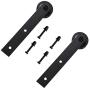 WINSOON Heavy Steel Barn Door Hardware Straight Style Wheel One Set (2PCS Roller)
