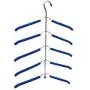 Multilayer Fish Bone Shape Stainless Steel Clothing Storage Racks Clothes Hanger Storage Holder Wardrobe Laundry Drying Rack 2pcs Random Color