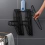 KWANITHINK Hanger Storage Organizer, Clothes Hanger Holder Rack Wall Mounted Adhesive Space Saver for Wardrobe & Laundry (Green+Blue)