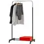 MyGift Freestanding 60-Inch Stainless Steel Single Rod Garment Organizer Rack/Rolling Clothes Hanger MyGift Freestanding 60-Inch Stainless Steel Single Rod Garment Organizer Rack/Rolling Clothes Hanger