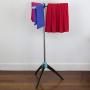 Sunbeam Foldable, Collapsible and Portable Tripod Clothes Drying and Garment Rack, Naturally Dry Without Power, Holds Up 36 Hanger Loops (Blue)