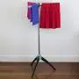 Sunbeam Foldable, Collapsible and Portable Tripod Clothes Drying and Garment Rack, Naturally Dry Without Power, Holds Up 36 Hanger Loops (Blue)