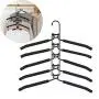 YiSeyruo Clothes Hangers Space Saving: 5 in 1 Multi Layer Eva Sponge Non Slip Heavy Duty Clothes Hangers Closet Organizers and Storage for Suit Coat Skirt T-Shirt Pants