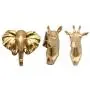 Flameer Set of 3 Animal Shaped Single Coat Hook Clothes Rack Decorative Wall Hanger Flameer Set of 3 Animal Shaped Single Coat Hook Clothes Rack Decorative Wall Hanger