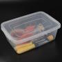 Yubine Clear Storage Containers, 5.7 Liter Plastic Boxes Organizer with Lid, 6 Packs