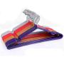 10pcs Random Color Colorful Thick PVC Coated Metal Clothes Hanger, Space Saving Non Slip Shirts Dress Coats Hangers Rack
