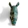 HERNGEE Rhino Head Single Wall Hook/Hanger Animal Shaped Coat Hat Hook Heavy Duty, Rustic, Decorative Gift, Rustic Bronze Color
