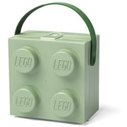 LEGO Lunch Handle, Portable Storage Box, Sand Green, One Size