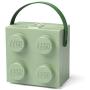 LEGO Lunch Handle, Portable Storage Box, Sand Green, One Size